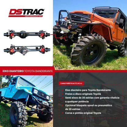 Eixo dianteiro DSTRAC Toyota Bandeirante e FJ40