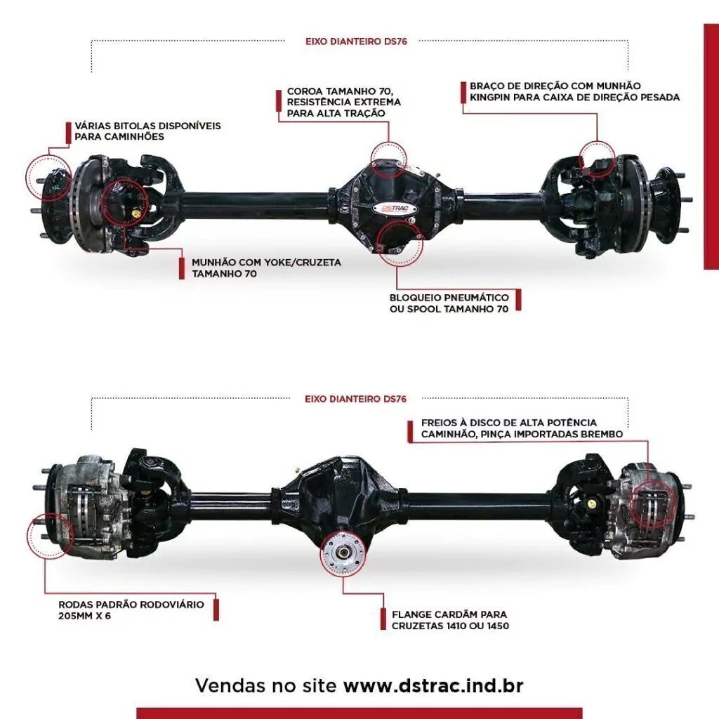 Eixo dianteiro Iveco Daily 35/45
