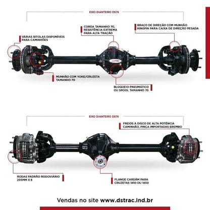 Eixo dianteiro Iveco Daily 35/45