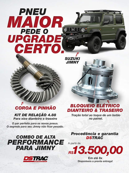 Coroa & pinhão + bloqueio elétrico para Suzuki Jimny